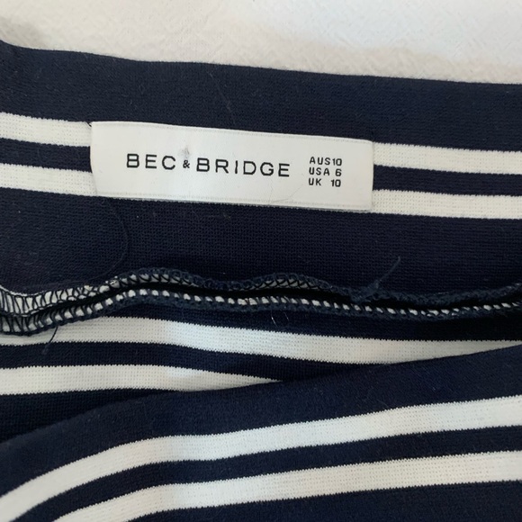 Bec & Bridge Ahoy Long Sleeve Dress | 6 | Blue - Picture 4 of 4